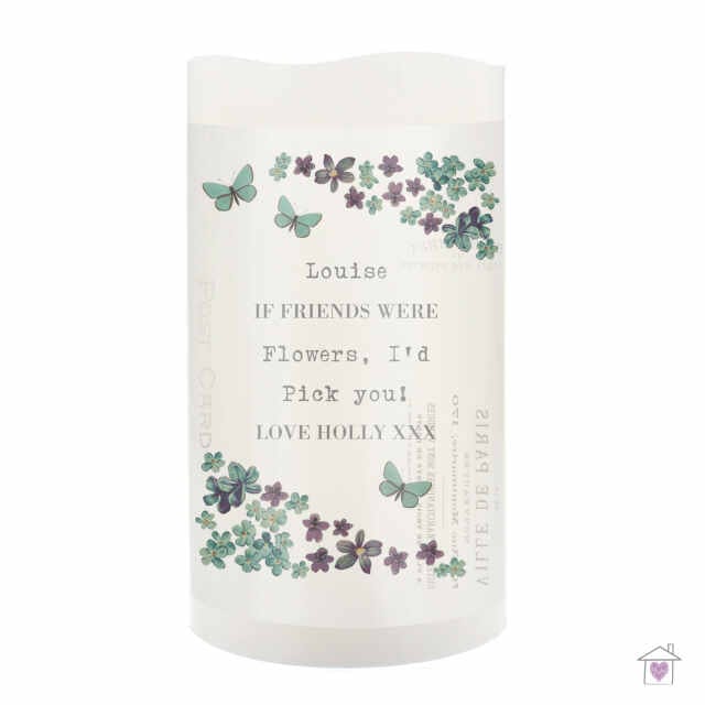 Personalised Forget Me Not LED Candle - Image 2