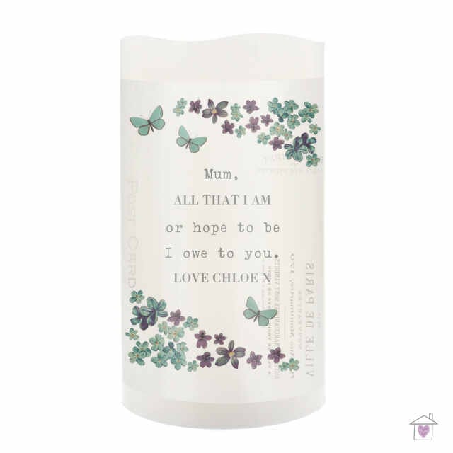 Personalised Forget Me Not LED Candle - Image 4