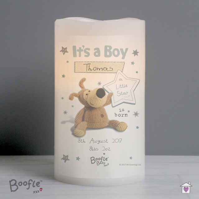 Personalised Boofle It's a Boy Nightlight LED Candle - Image 3