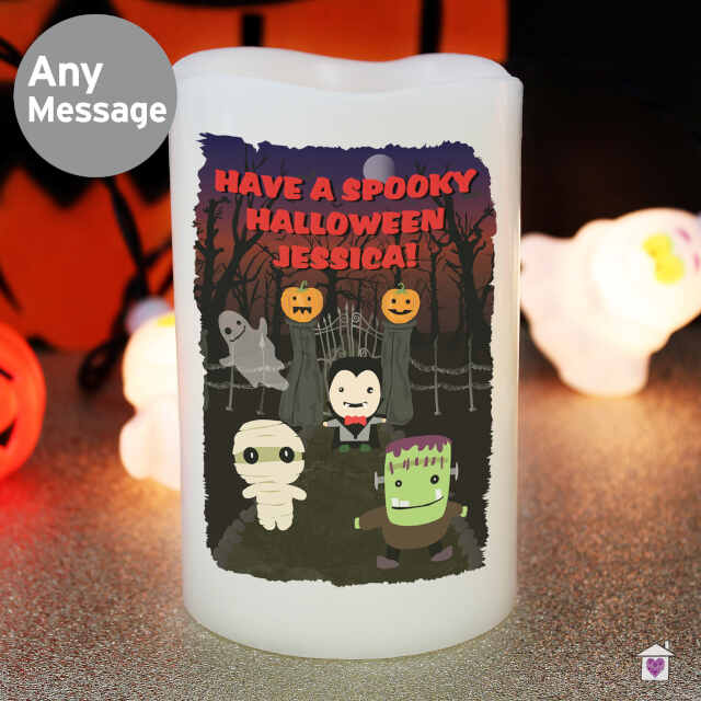 Personalised Halloween LED Candle - Image 3