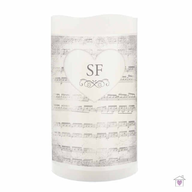 Personalised Vintage Music Manuscript LED Candle - Image 5
