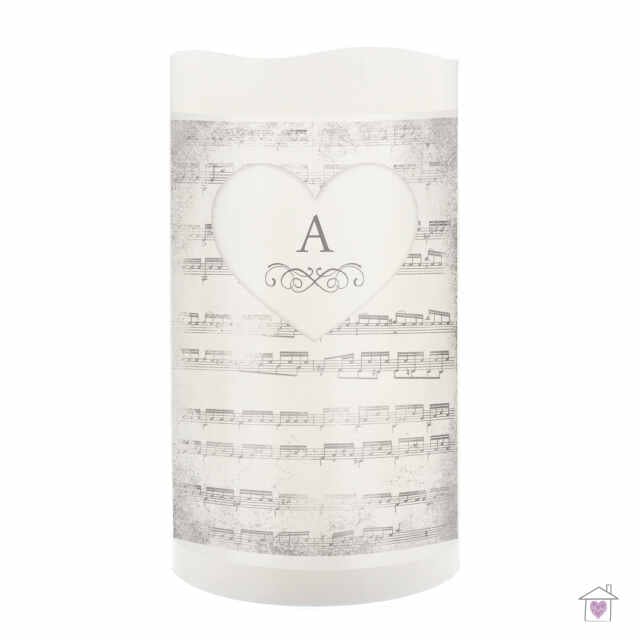 Personalised Vintage Music Manuscript LED Candle - Image 6
