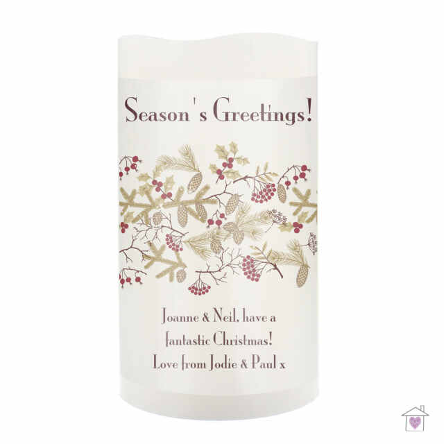 Personalised Floral LED Candle - Image 2