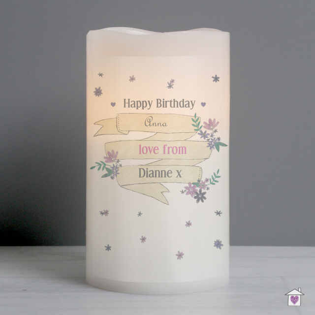 Personalised Garden Bloom LED Candle - Image 5