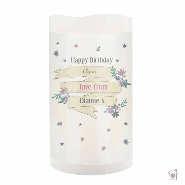 Personalised Garden Bloom LED Candle - Image 8
