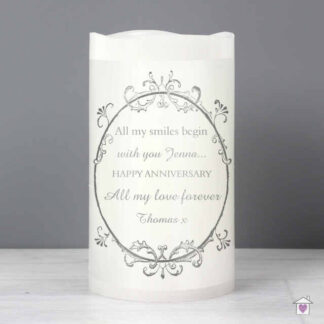 Personalised Ornate Frame LED Candle