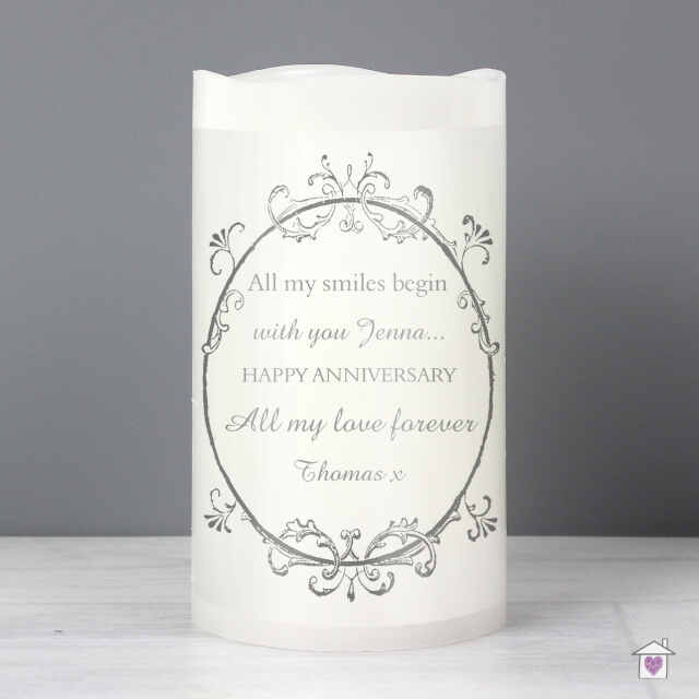 Personalised Ornate Frame LED Candle