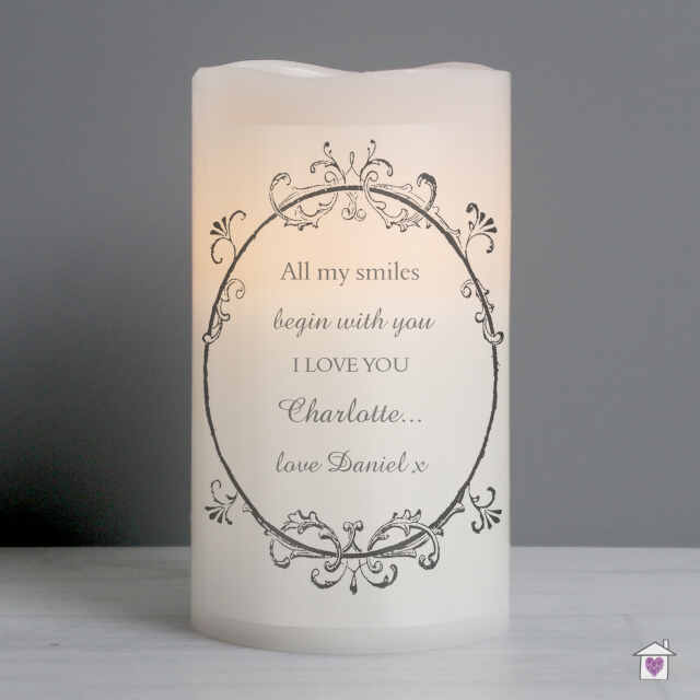 Personalised Ornate Frame LED Candle - Image 3