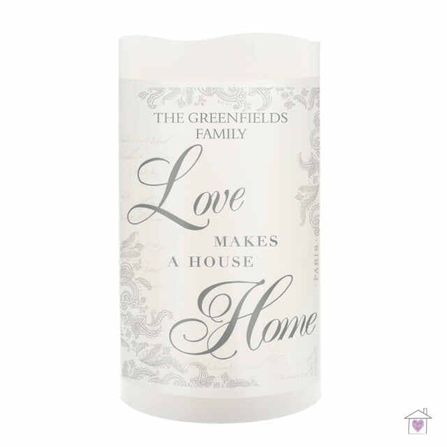 Personalised Love Makes a Home LED Candle - Image 2