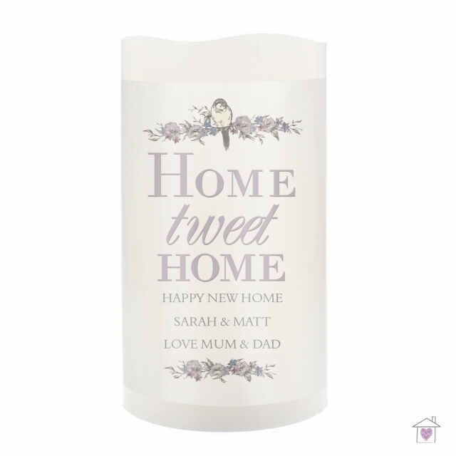 Personalised Home tweet Home LED Candle - Image 2