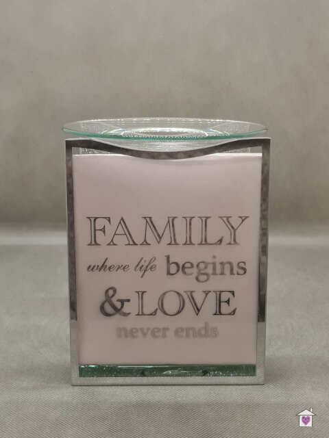 Silver Glitter Family Sentiments Oil Burner - Image 2