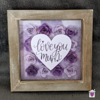 love you Rustic Shadow Box Frame