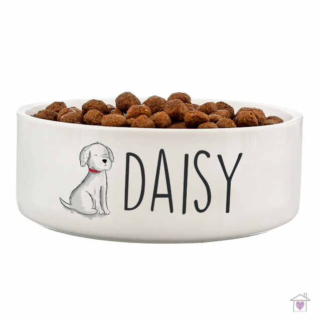 Personalised Scribble Dog 14cm Medium Pet Bowl - Image 2