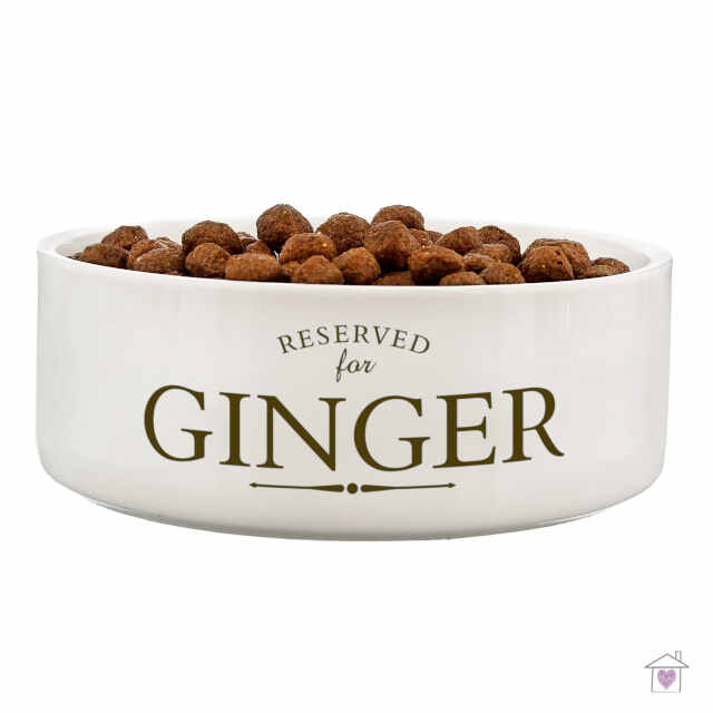 Personalised Reserved For 14cm Medium White Pet Bowl - Image 3