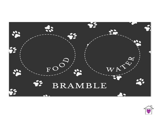 Personalised Black Pet Placemat - Image 4