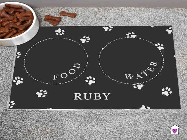 Personalised Black Pet Placemat - Image 3