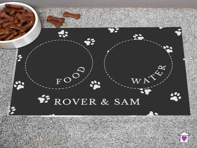 Personalised Black Pet Placemat - Image 2