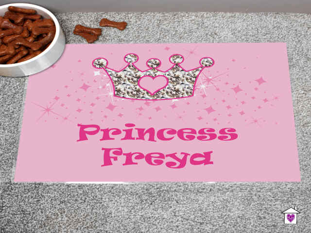 Personalised Pink Princess Pet Placemat - Image 3