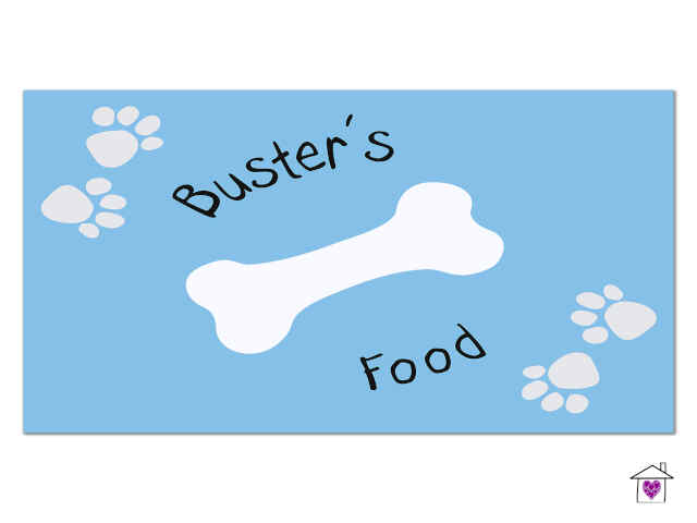 Personalised Blue Paw Print Dog Placemat - Image 3