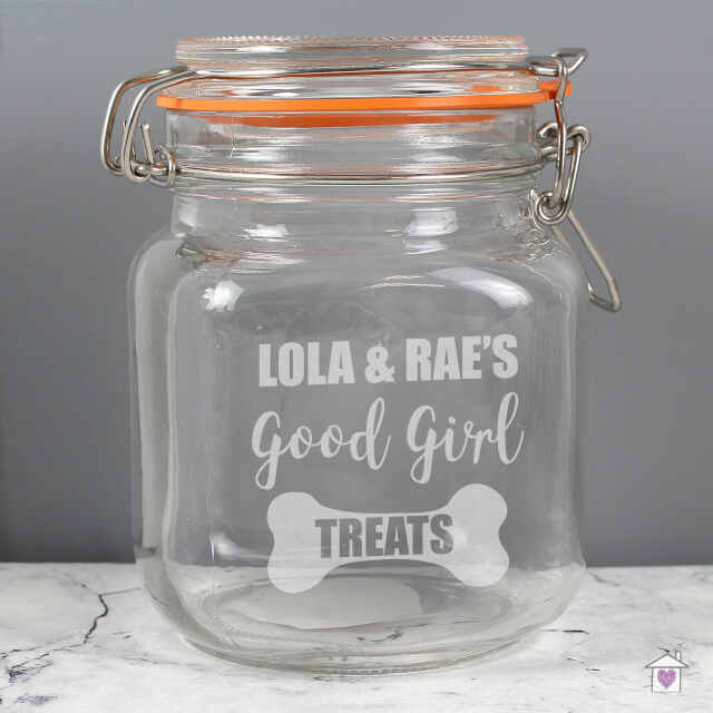 Personalised Good Girl Treats Glass Kilner Jar - Image 3