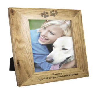 Personalised Paw Prints 5x7 Wooden Photo Frame