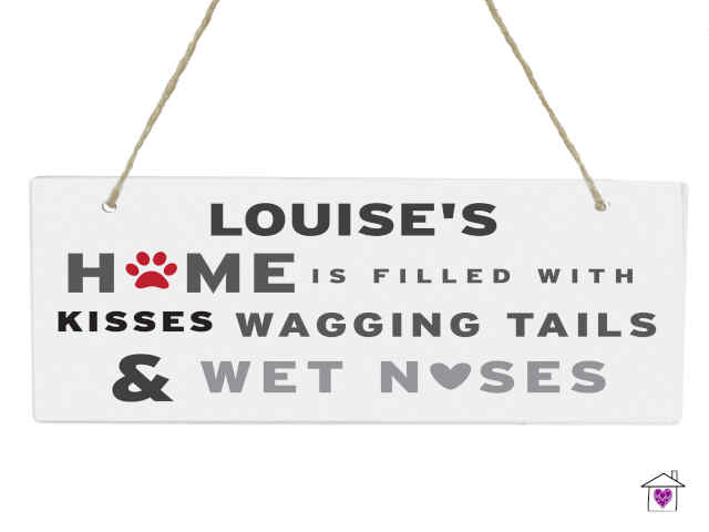 Personalised 'Wagging Tails' Dog Wooden Sign - Image 2
