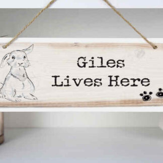 Personalised Rabbit Wooden Sign