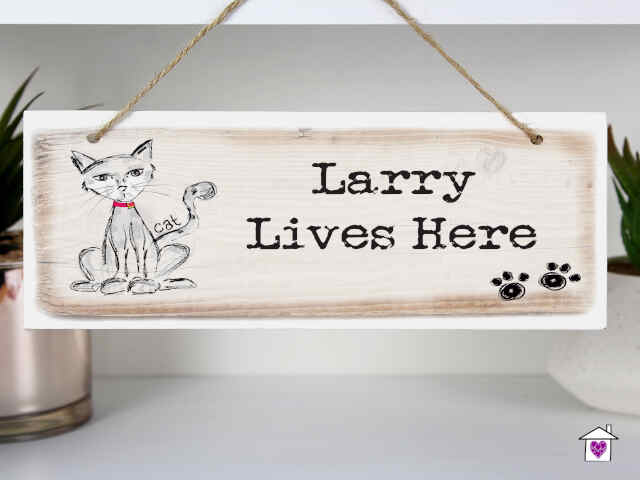Personalised Cat Wooden Sign - Image 3