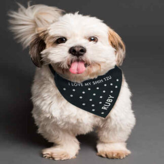 Personalied Paw Print Dog Bandana