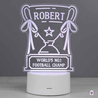 Personalised Trophy LED Colour Changing Night Light