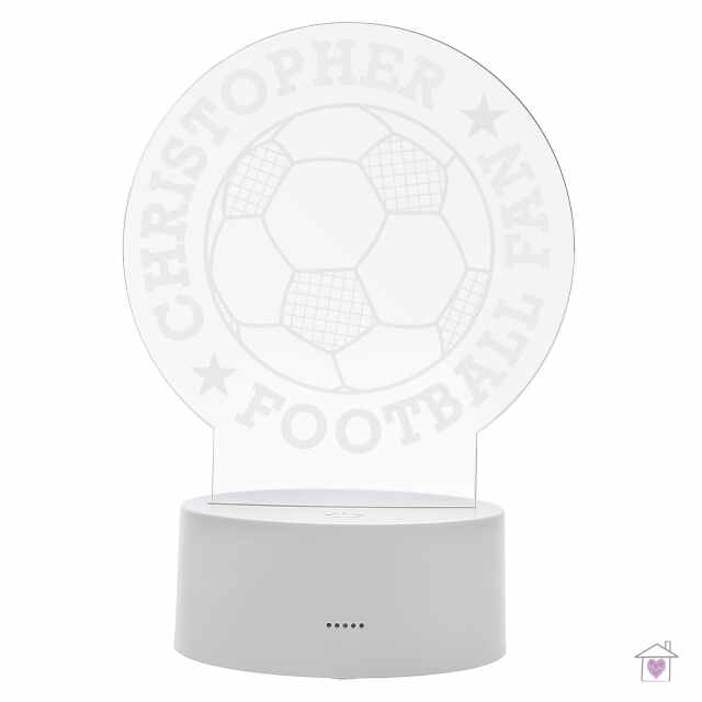 Personalised Football LED Colour Changing Desk Night Light - Image 2