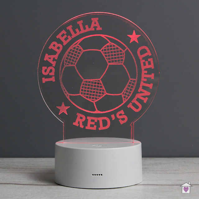 Personalised Football LED Colour Changing Desk Night Light - Image 4