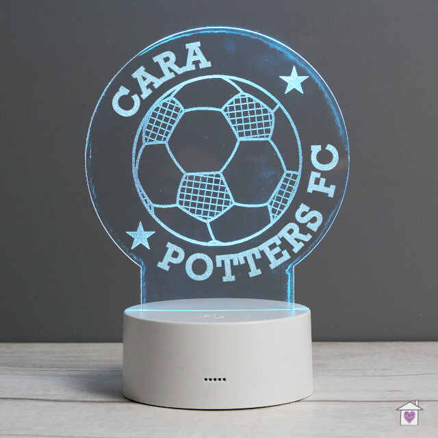 Personalised Football LED Colour Changing Desk Night Light - Image 5