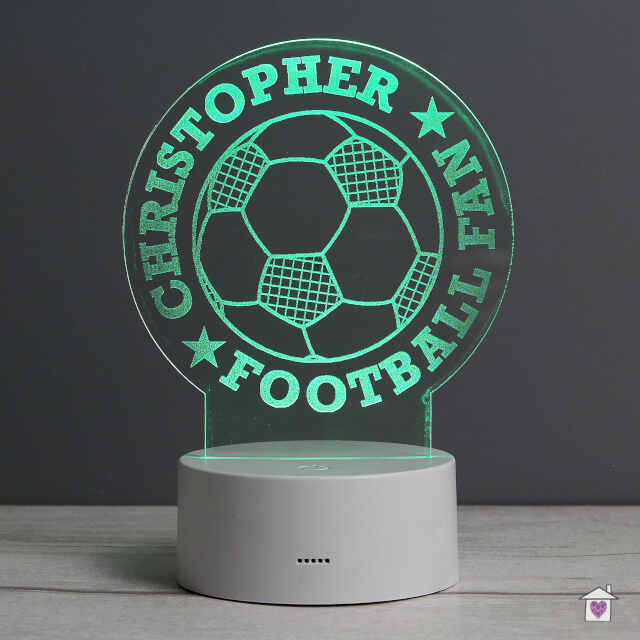 Personalised Football LED Colour Changing Desk Night Light - Image 7