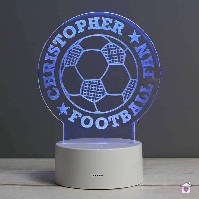 Personalised Football LED Colour Changing Desk Night Light - Image 8