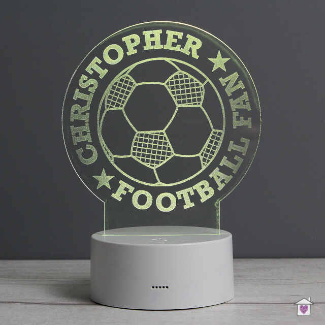 Personalised Football LED Colour Changing Desk Night Light - Image 9