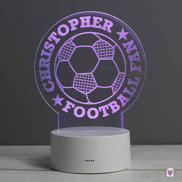 Personalised Football LED Colour Changing Desk Night Light - Image 10