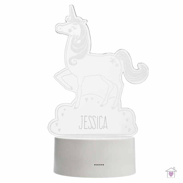 Personalised Unicorn LED Colour Changing Night Light - Image 2