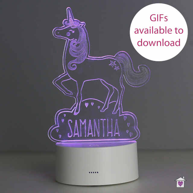 Personalised Unicorn LED Colour Changing Night Light - Image 5