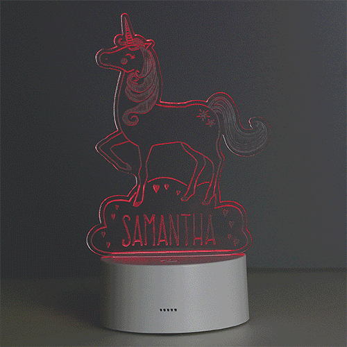Personalised Unicorn LED Colour Changing Night Light - Image 7