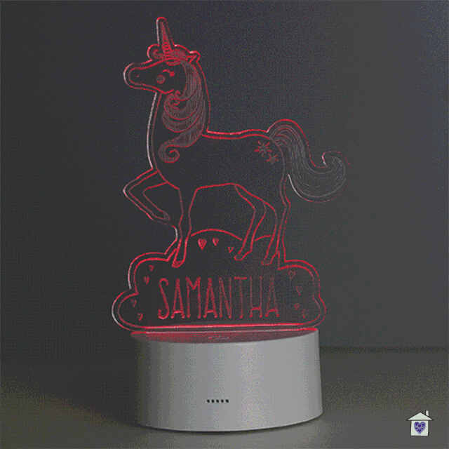 Personalised Unicorn LED Colour Changing Night Light - Image 6