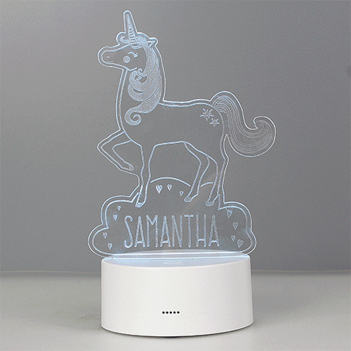 Personalised Unicorn LED Colour Changing Night Light - Image 8