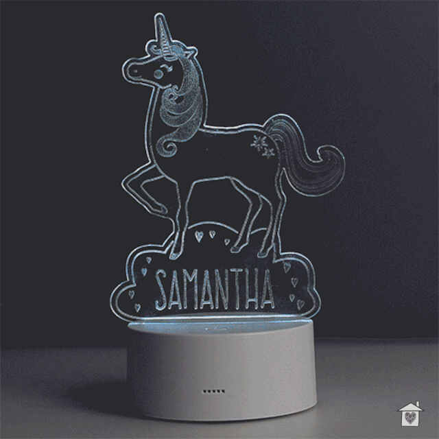Personalised Unicorn LED Colour Changing Night Light - Image 9