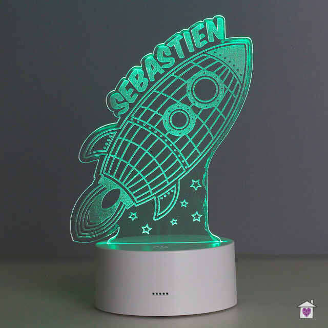 Personalised Rocket LED Colour Changing Wireframe Night Light - Image 10