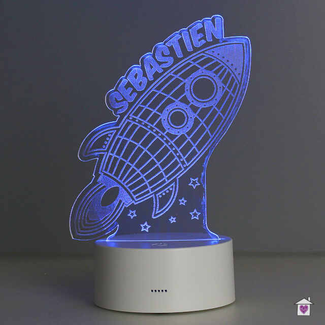 Personalised Rocket LED Colour Changing Wireframe Night Light - Image 11