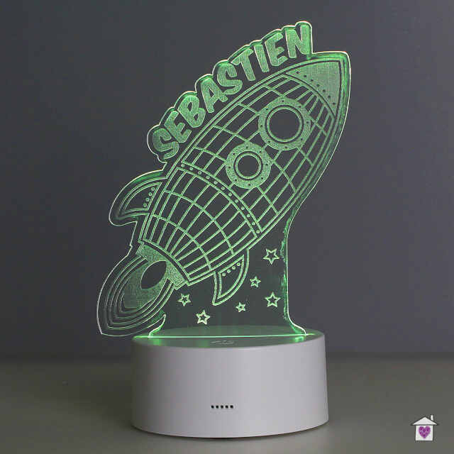 Personalised Rocket LED Colour Changing Wireframe Night Light - Image 12