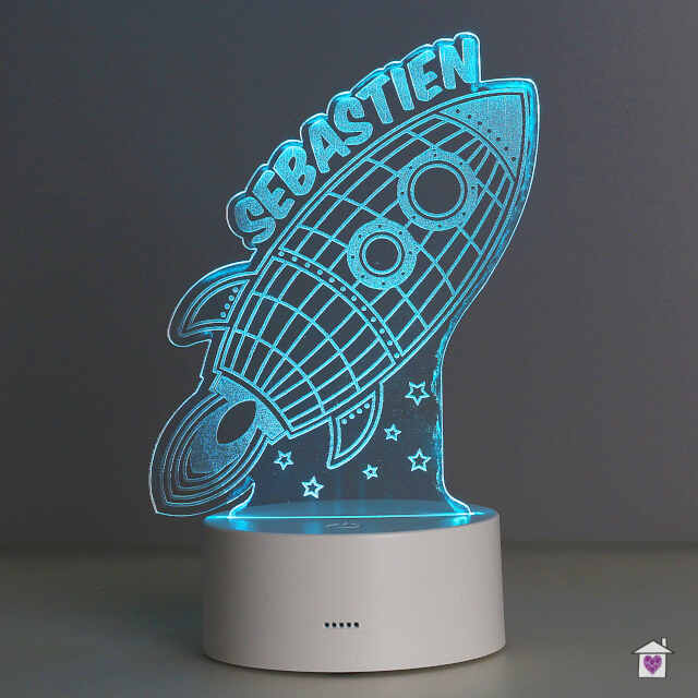 Personalised Rocket LED Colour Changing Wireframe Night Light - Image 13