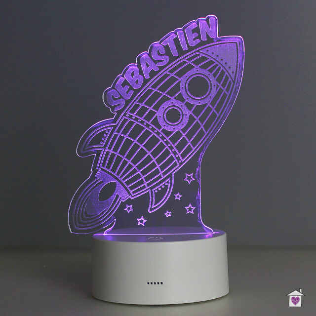 Personalised Rocket LED Colour Changing Wireframe Night Light - Image 14