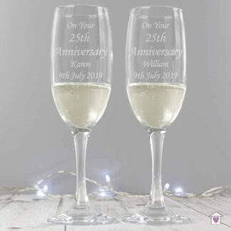 Personalised Celebration Pair of Flutes with Gift Box
