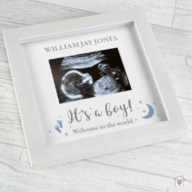 Personalised 'It's A Boy' Baby Scan Frame - Image 4
